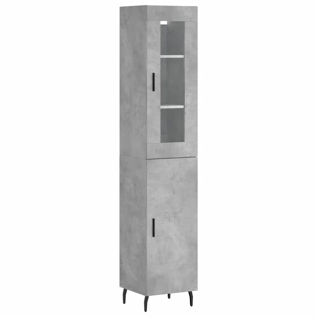 Credenza Grigio Cemento 34,5x34x180 cm in Legno Multistrato 3199189