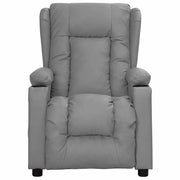 Divano Sedia-Poltrona Reclinabile Grigia in Similpelle 345561
