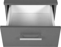 CASSETTIERA COMODINO ELENZIO 2 CASSETTI 41,2x40x58H CM GRIGIO GRAFITE