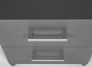 CASSETTIERA COMODINO ELENZIO 2 CASSETTI 41,2x40x58H CM GRIGIO GRAFITE