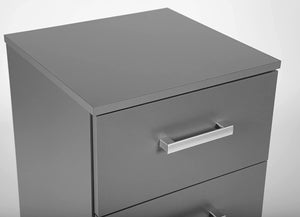 CASSETTIERA COMODINO ELENZIO 4 CASSETTI 41,2x40x91,5H CM GRIGIO GRAFITE