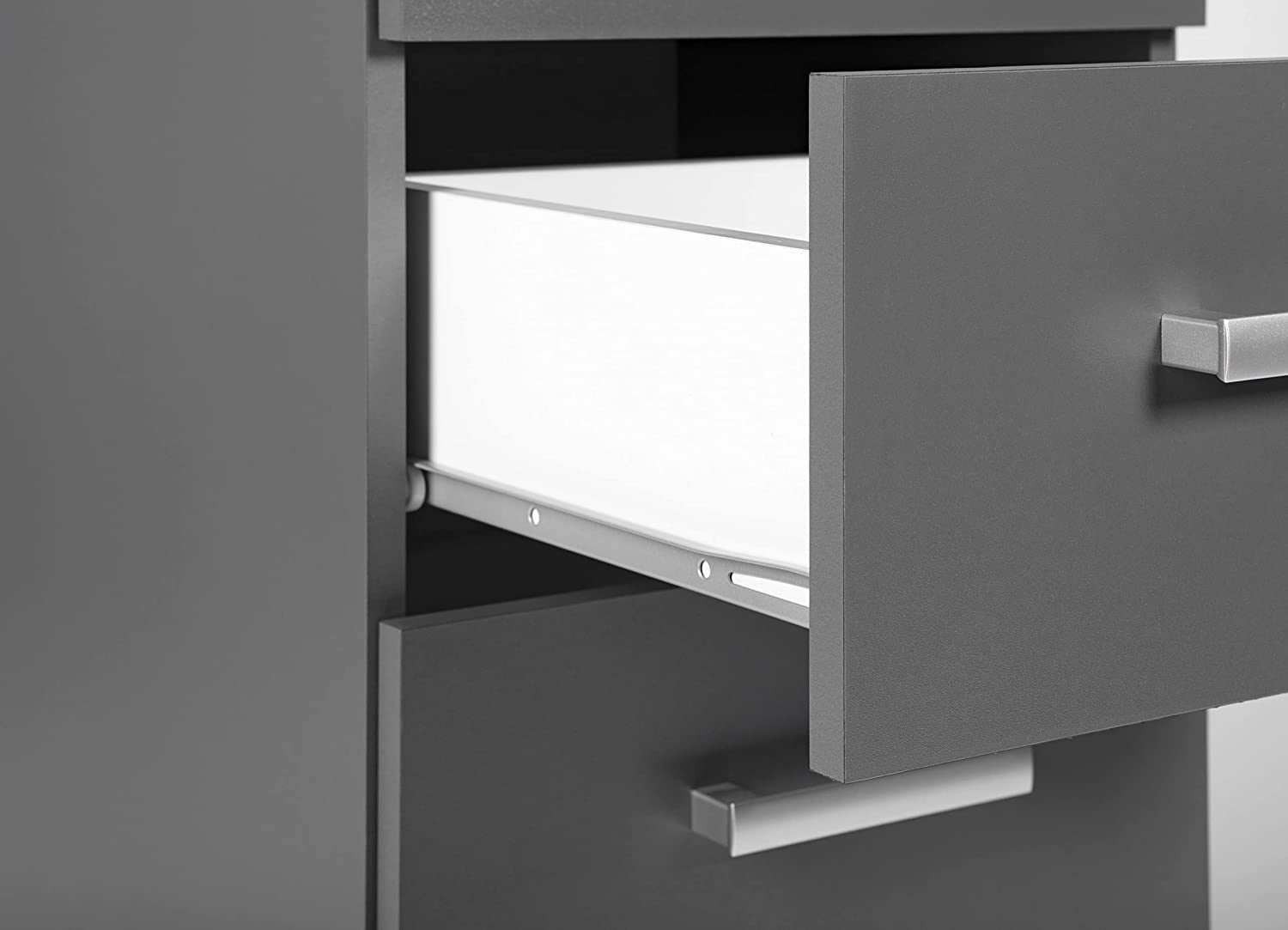 CASSETTIERA COMODINO ELENZIO 4 CASSETTI 41,2x40x91,5H CM GRIGIO GRAFITE