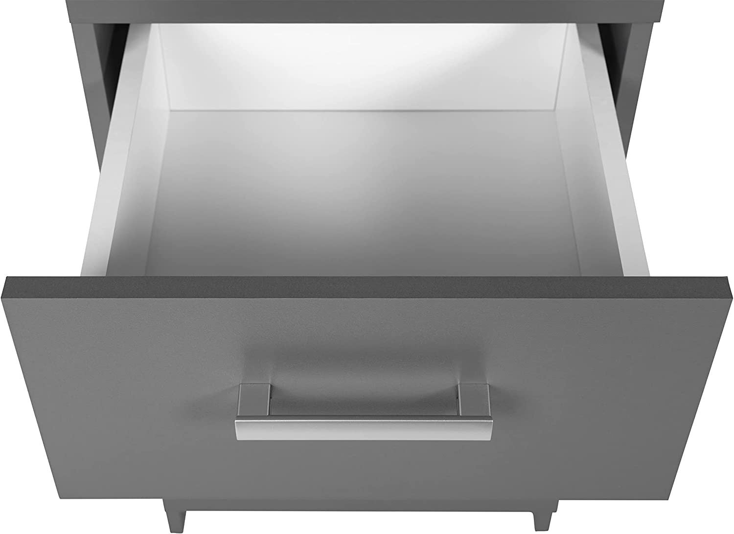 CASSETTIERA COMODINO ELENZIO 4 CASSETTI 41,2x40x91,5H CM GRIGIO GRAFITE