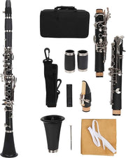 Clarinetto lussuoso - nero - con sacchetto di pulizia e valigetta