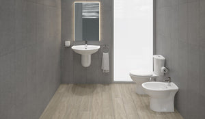 Vaso monoblocco karla con scarico a pavimento