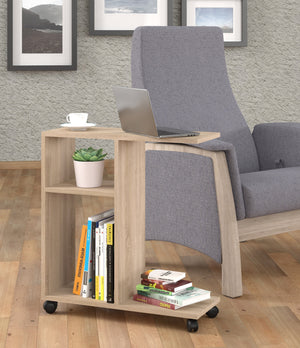 MOBILE TAVOLINO CON RUOTE PORTA PC COMODINO UFFIO CASA ROVERE 60x45x22cm TRASCO