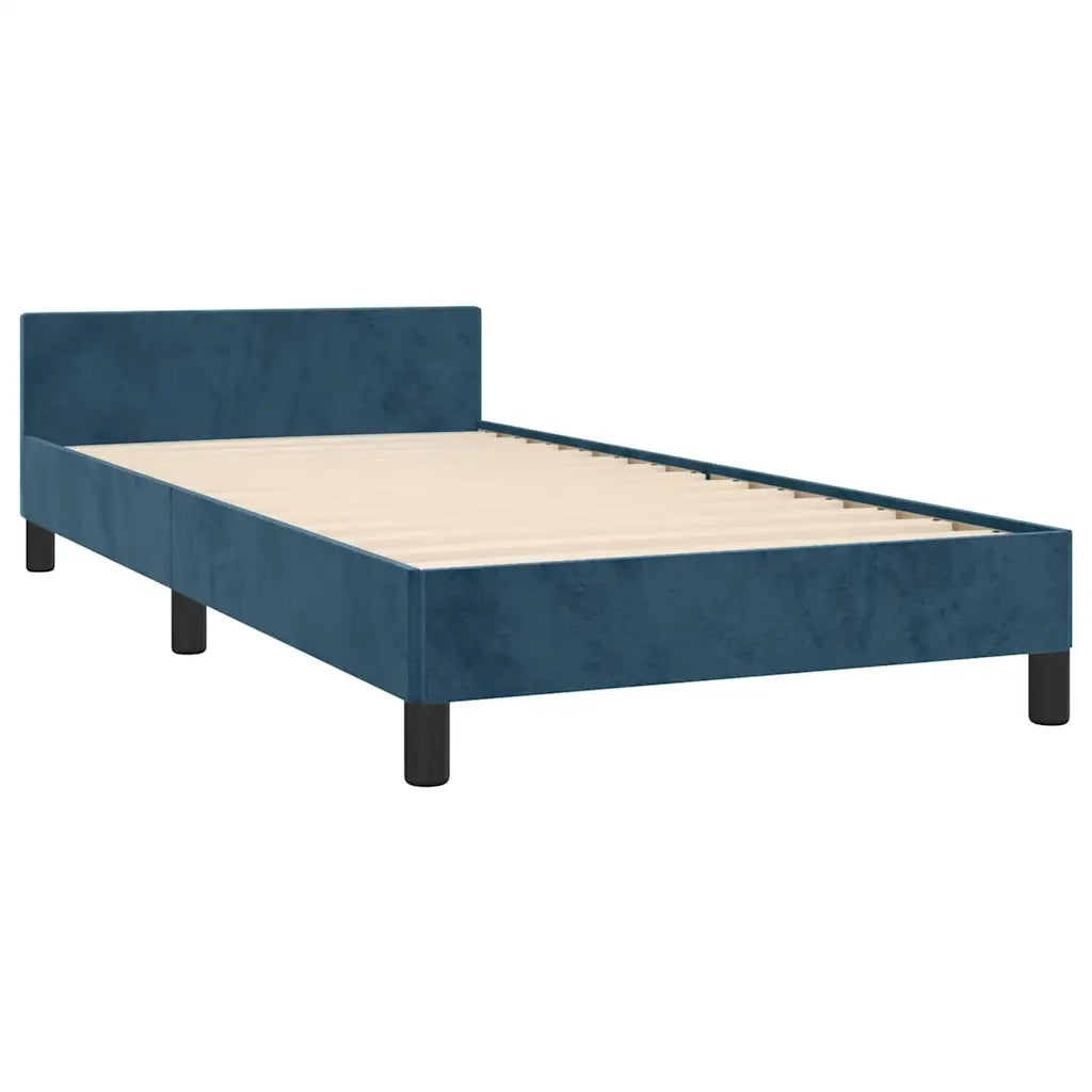 Giroletto senza Materasso Blu Scuro 90x190 cm in Velluto 3125853