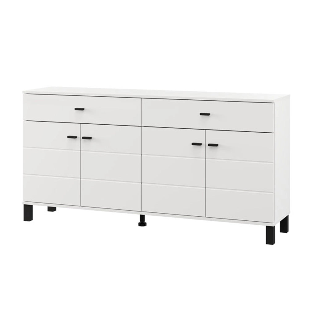 Madia Barich, Credenza 3 Ripiani, 154x35x78h cm Bianco
