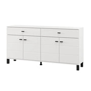 Madia Barich, Credenza 3 Ripiani, 154x35x78h cm Bianco