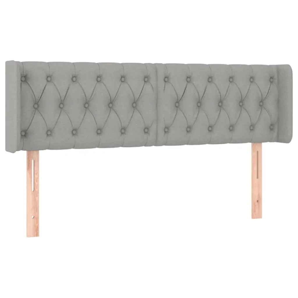 Testiera | Testata a LED Grigio Chiaro 163x16x78/88 cm in Tessuto