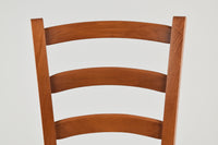 Set 6 Sedie Venice Tommychairs,struttura in faggio verniciata in color ciliegio e seduta rivestita in finta pelle nera