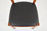 Set 6 Sedie Venice Tommychairs,struttura in faggio verniciata in color ciliegio e seduta rivestita in finta pelle nera