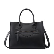 Borsa a tracolla da donna in vera pelle nera