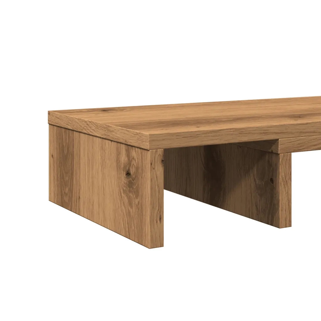 Supporto Monitor Regolabile Rovere 80x24x10,5 cm in Truciolato