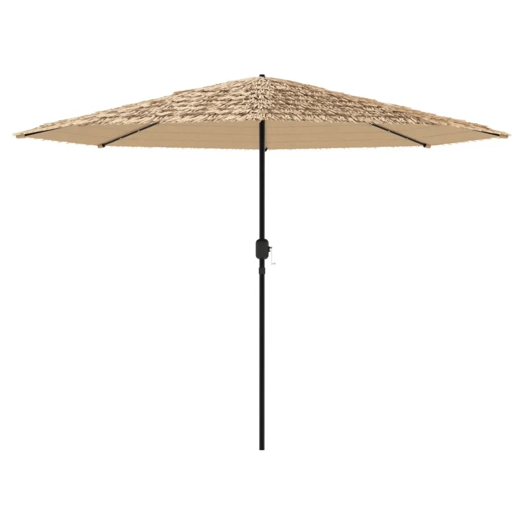 Ombrellone Giardino LED e Palo in Acciaio Marrone 388x388x248cm 4005123