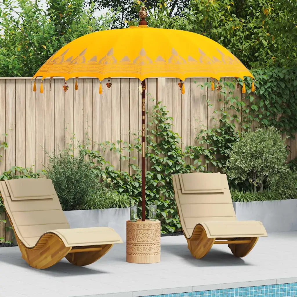 Parasol Balinese 260 Giallo 210-220 cm Cotone e legno massello 3356902