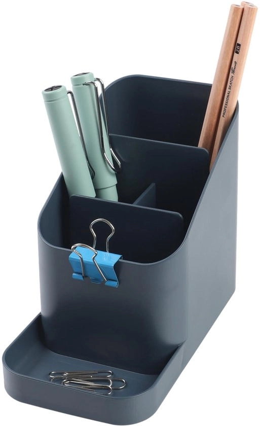 Organizzatore per ufficio in stile blu ginkgo (blu prussiano)