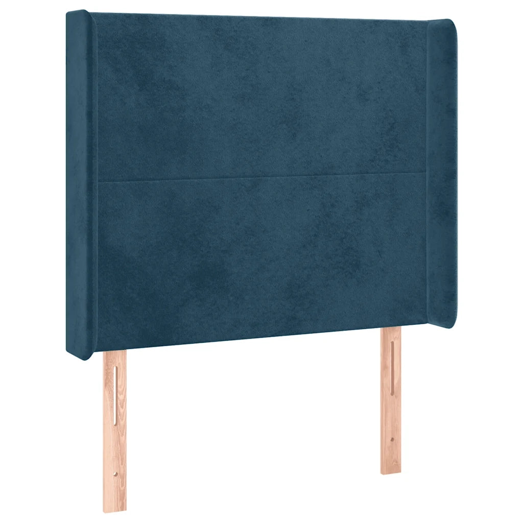 Testiera a LED Blu Scuro 83x16x118/128 cm in Velluto 3123802