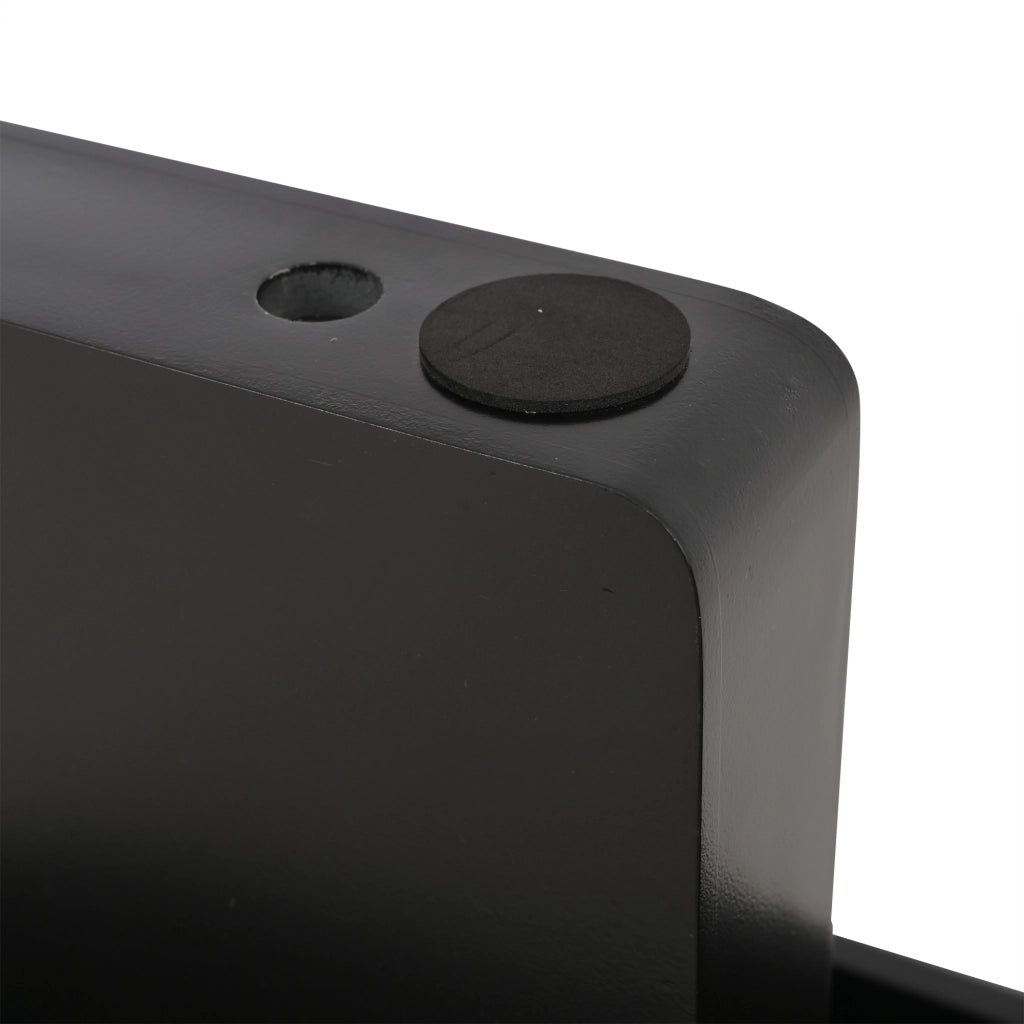 Tavolino da caffè con piano ovale e 2 gambe per soggiorno in MDF 119.7×49.8×35.5 cm nero