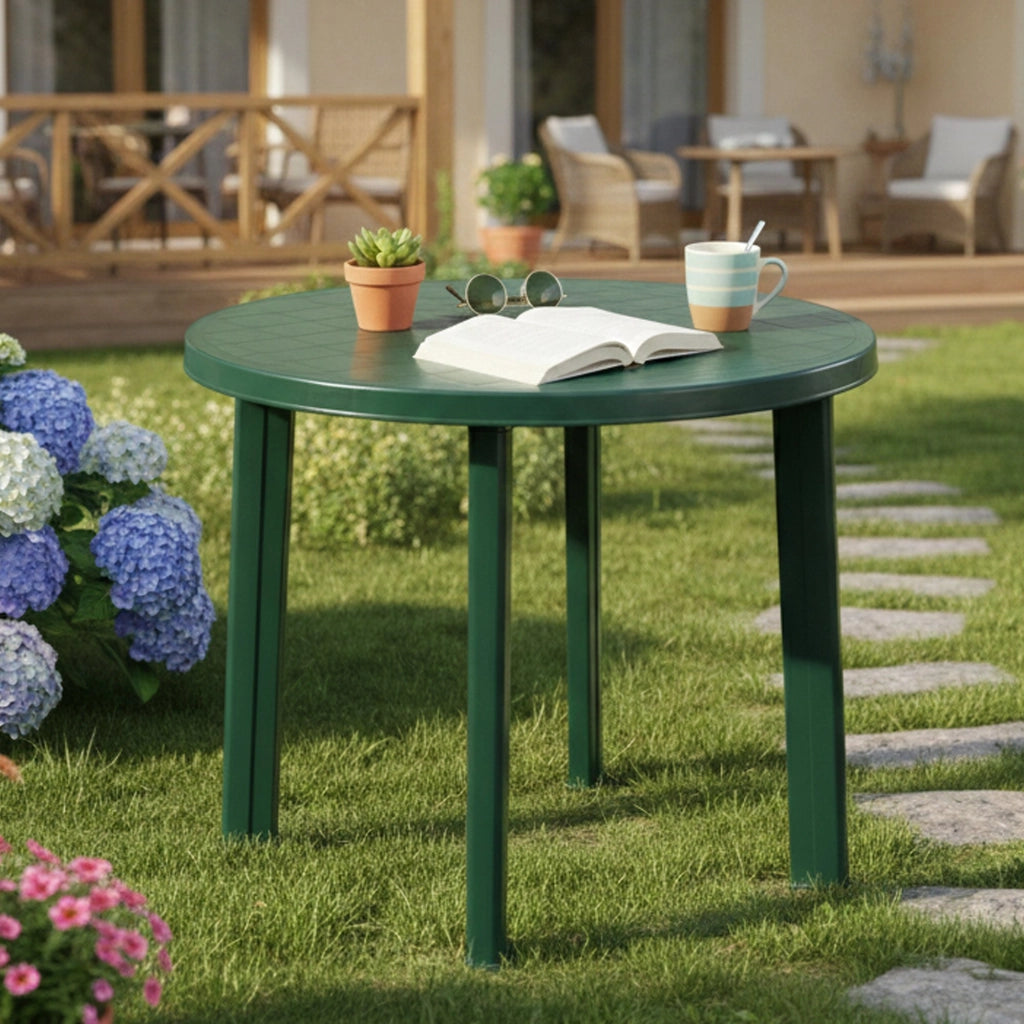 Brooksdale, Tavolo da Esterno 4 Posti Made in Italy, 90x90x72h cm Verde