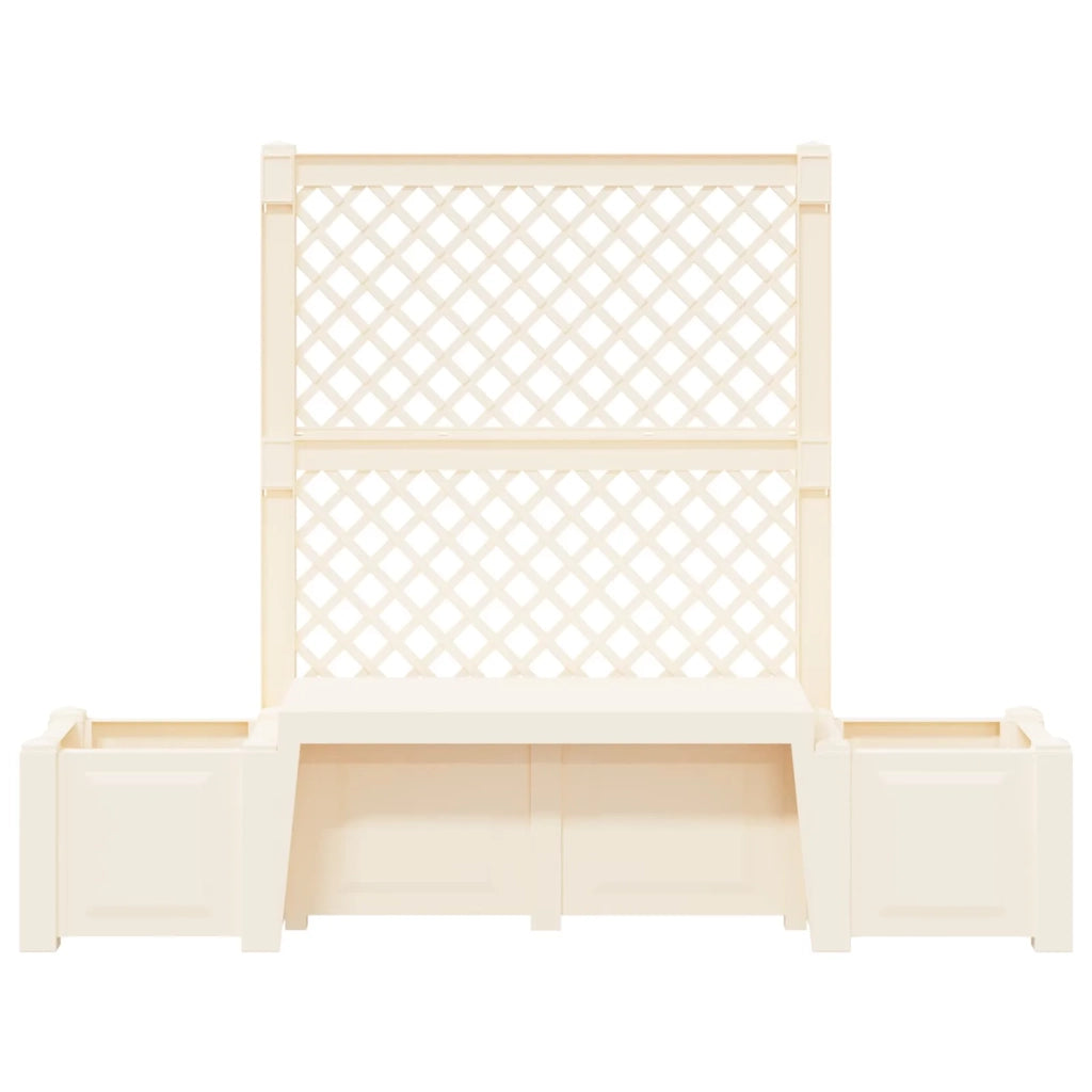 Panchina da Giardino Kopenhagen Bianco 173 x 49 x 135,5 cm PP
