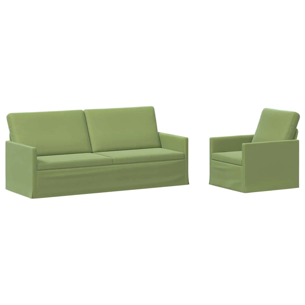 Set di divani 2 pcs Verde chiaro Velluto (V) 3433219