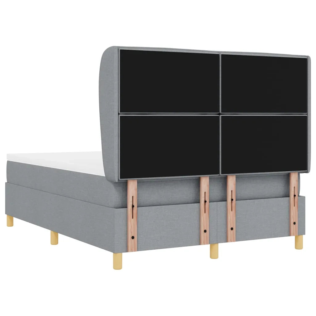 Letto a molle con materasso Grigio chiaro 200 x 160 cm Tessuto 3340697