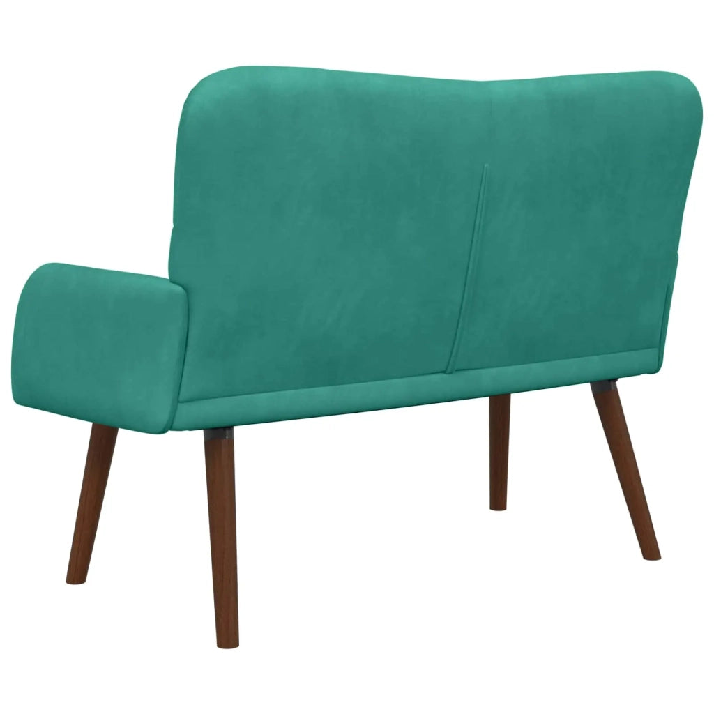 Sofa a Due Posti Turchese 115 x 61 x 87 cm Velluto