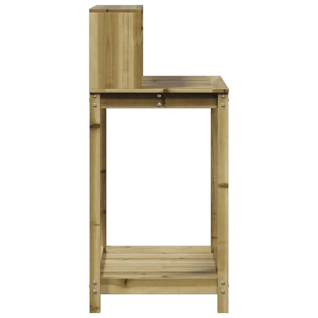 Tavolo Invaso con Ripiani 82,5x50x109,5cm Legno Impregnato Pino 832411