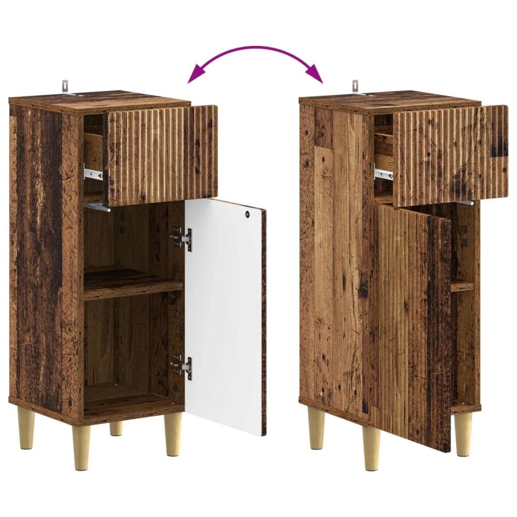 Mobiletto da Bagno ARNHEM Legno antico 30 x 31 x 80 cm 896613