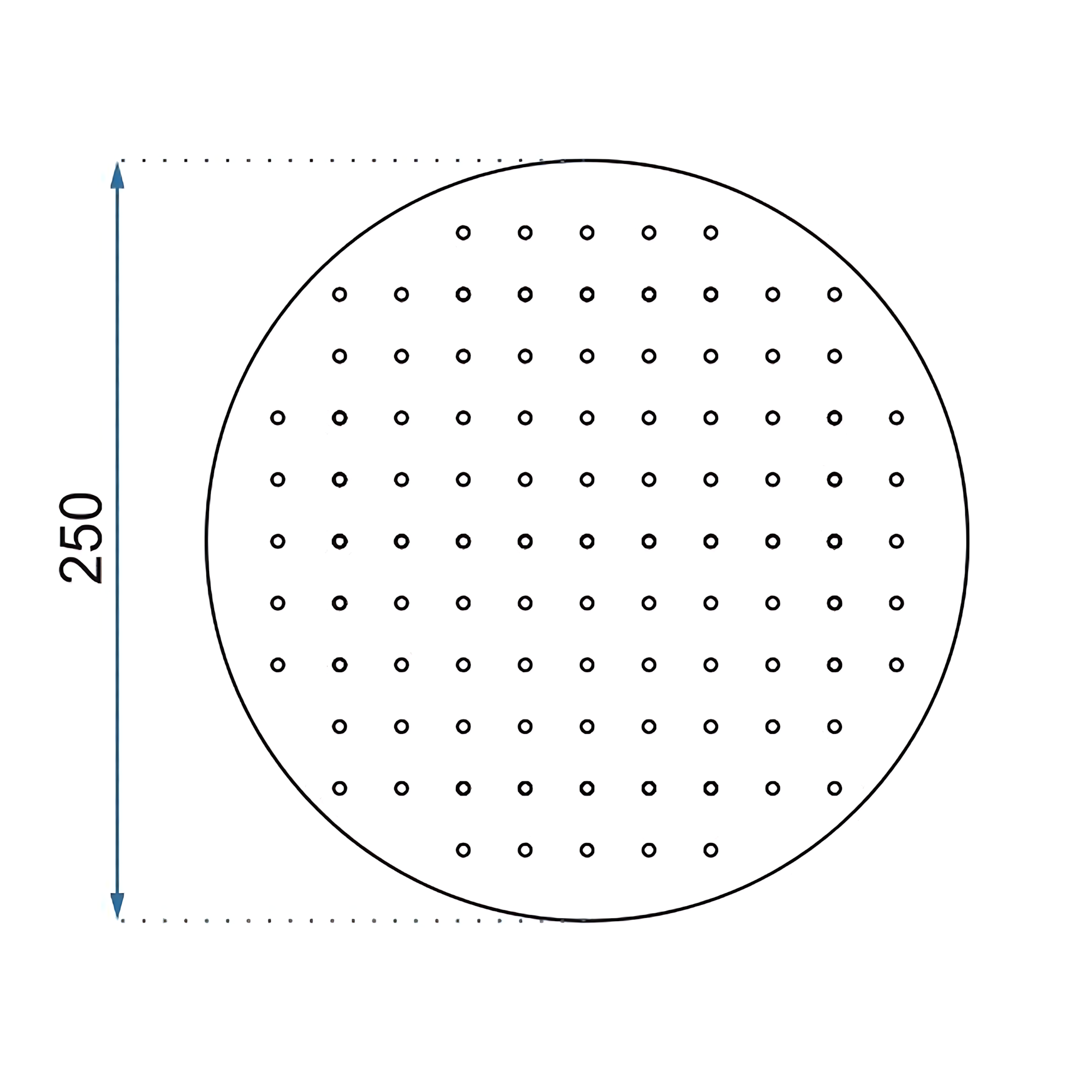 Soffione Doccia Rea Gold 25cm