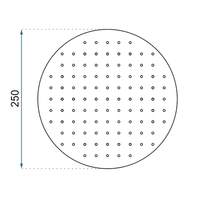 Soffione Doccia Rea Gold 25cm