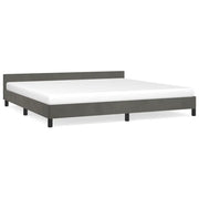 Letto matrimoniale | Letto per adulti | Giroletto senza Materasso Grigio Scuro 200x200 cm Velluto