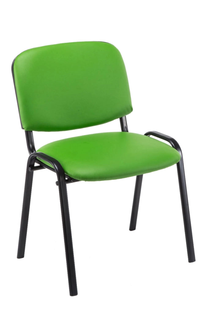 Set 4 Sedie Ufficio Ken Imbottite In Similpelle verde