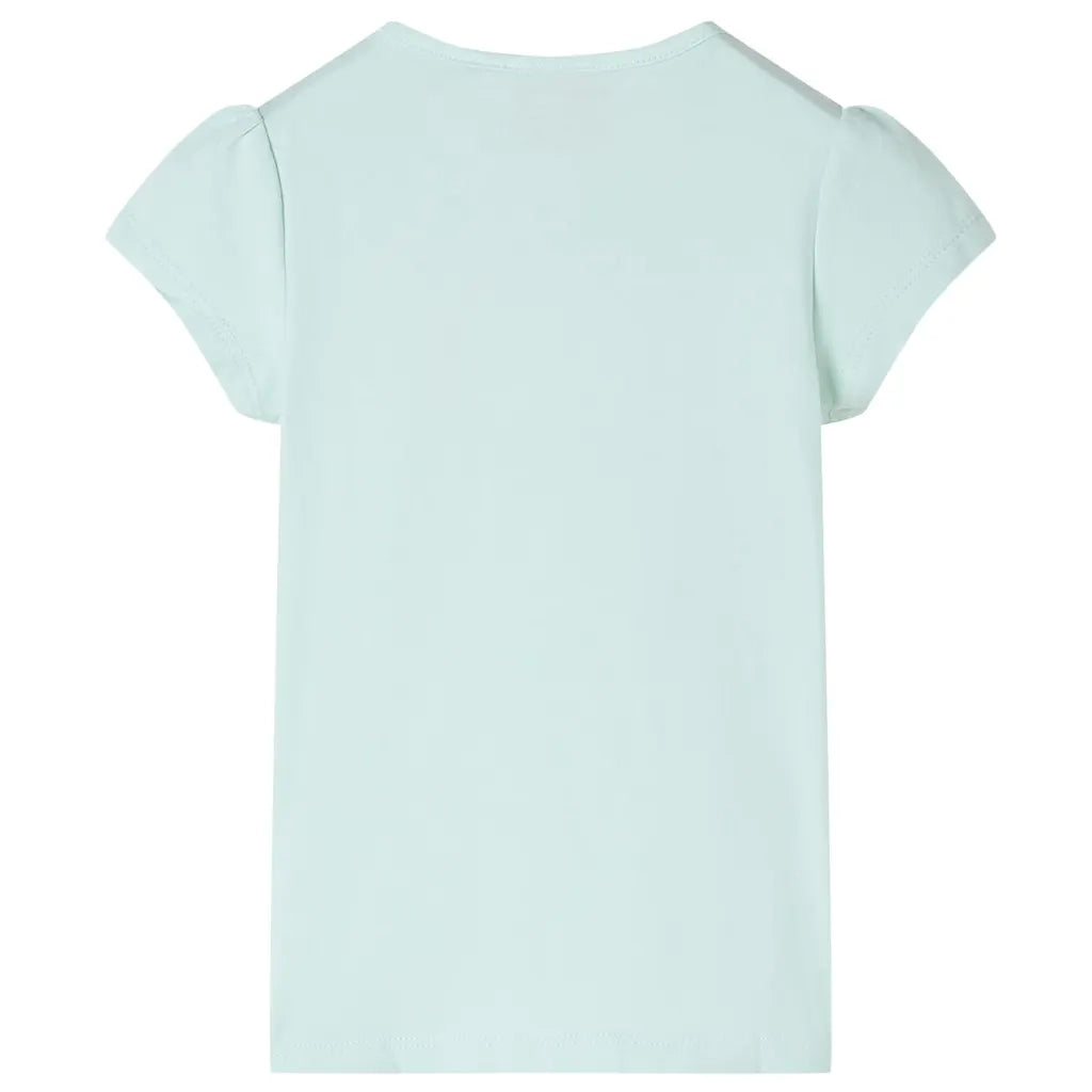Maglietta Bambina Maniche Aletta Menta Chiaro 128cod mxl 133298