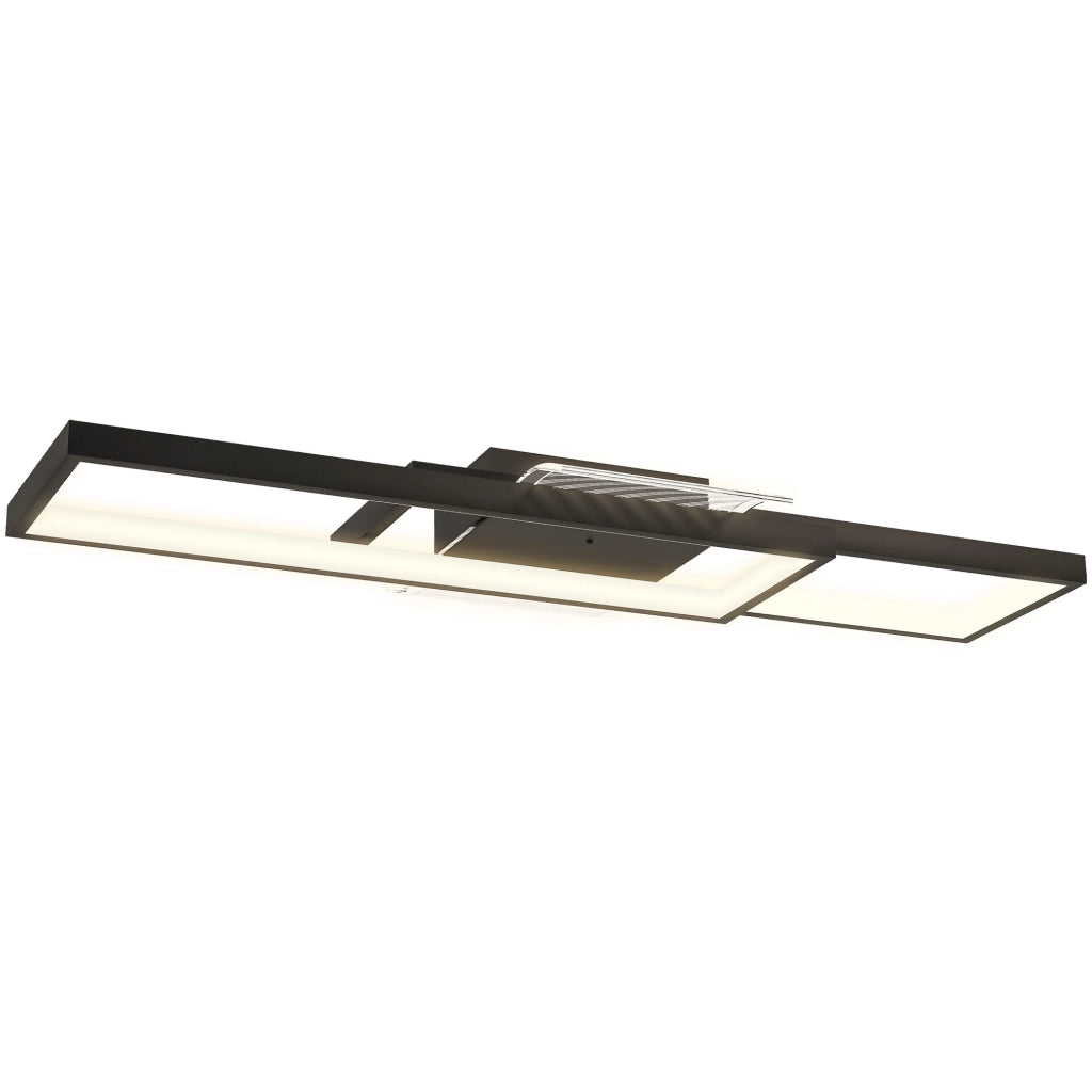 Plafoniera LED 43W 4600LM 3000-6000K dimmerabile con telecomando ¨C zephmum ¨C 70x30x7 cm Nero