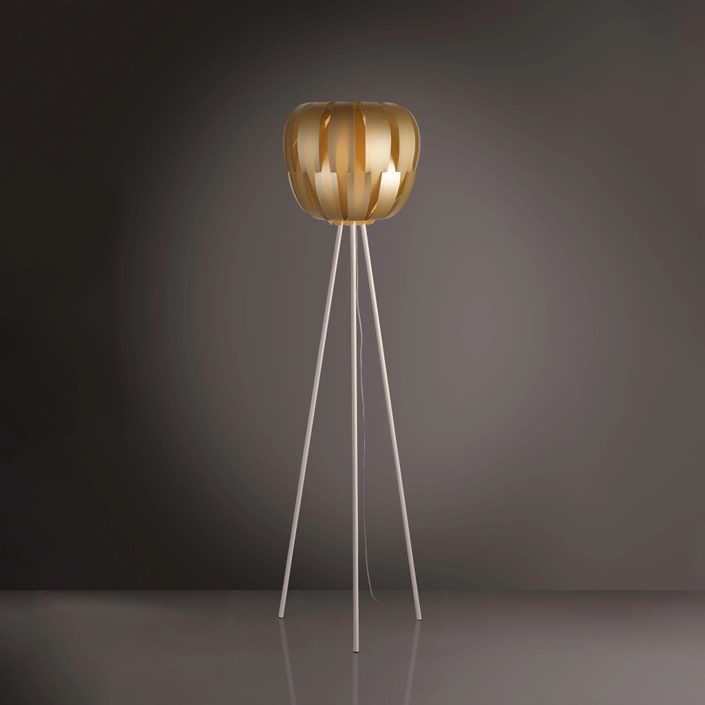 Piantana Moderna 3 Piediqueen Polilux ® New Gold E Metallo 1 Luce E27