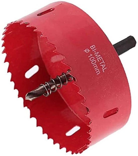 Sega circolare 100mm M42 bi-metallizzato - punta per legno/aluminium/plastica - profondità snodo 38mm - maniglia di connessione 95mm - materiale acciaio inossidabile