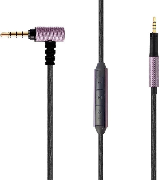 Cavo audio per cuffie da ascolto tissute senza fili con microfono - da 3,5 mm a 2,5 mm - compatibile con cuffie Sennheiser HD 4.40 BT e HD 4.50 BT