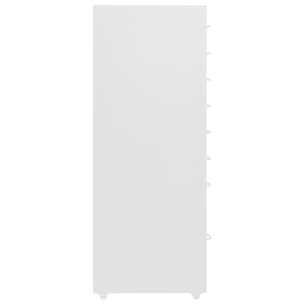 Schedario Mobile Grigio 28x41x109 cm in Metallo 335921