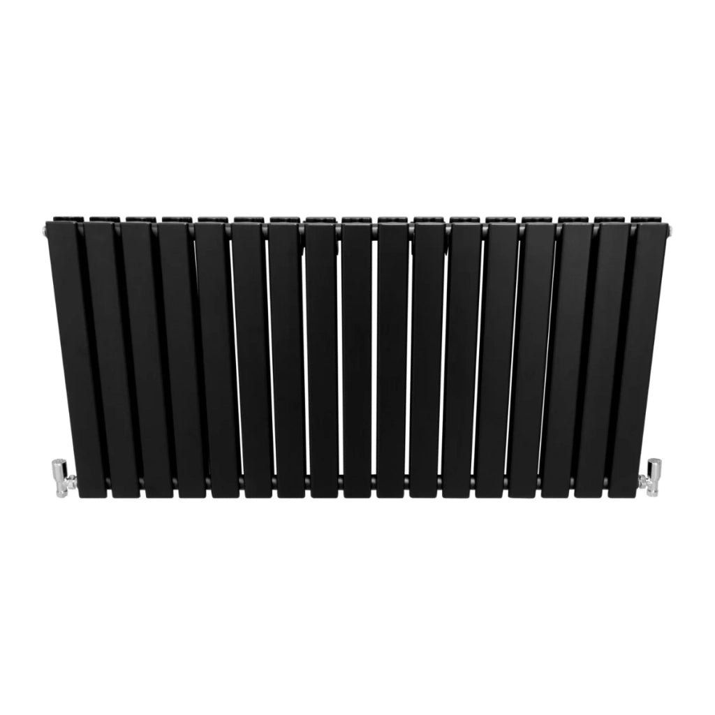 Radiatore Termosifone Termoarredo Design Piatto Pannello Elementi Nero Opaco