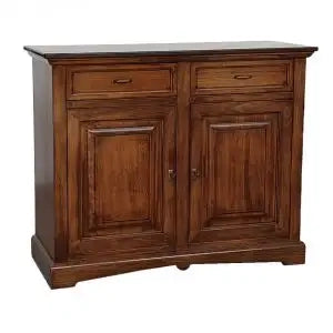 Credenza madia buffet in legno arte povera 2 ante chic mod goccia noce Bassano