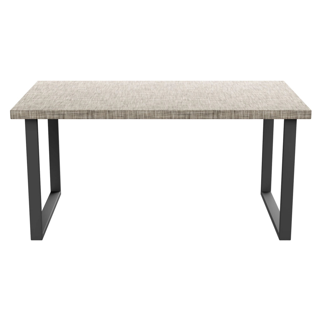 Fabri - Ripiano per Tavolo da Pranzo Rettangolare 220x100x5 cm in Legno Multistrato Finitura Grigio Testurizzato