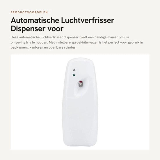 Dispensatore automatico di rinfrescante per aria per uso domestico e ufficio