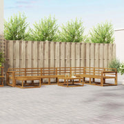 Set di divani da esterno 9 pcs Naturale