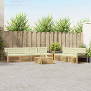 Set di divani da esterno 8 pcs Bianco e Crema 79 x 79 x 37 cm
