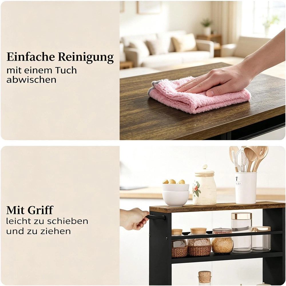 Carrello Multiuso Stretto ¨C Minimal ¨C Cucina con Ruote Portatile