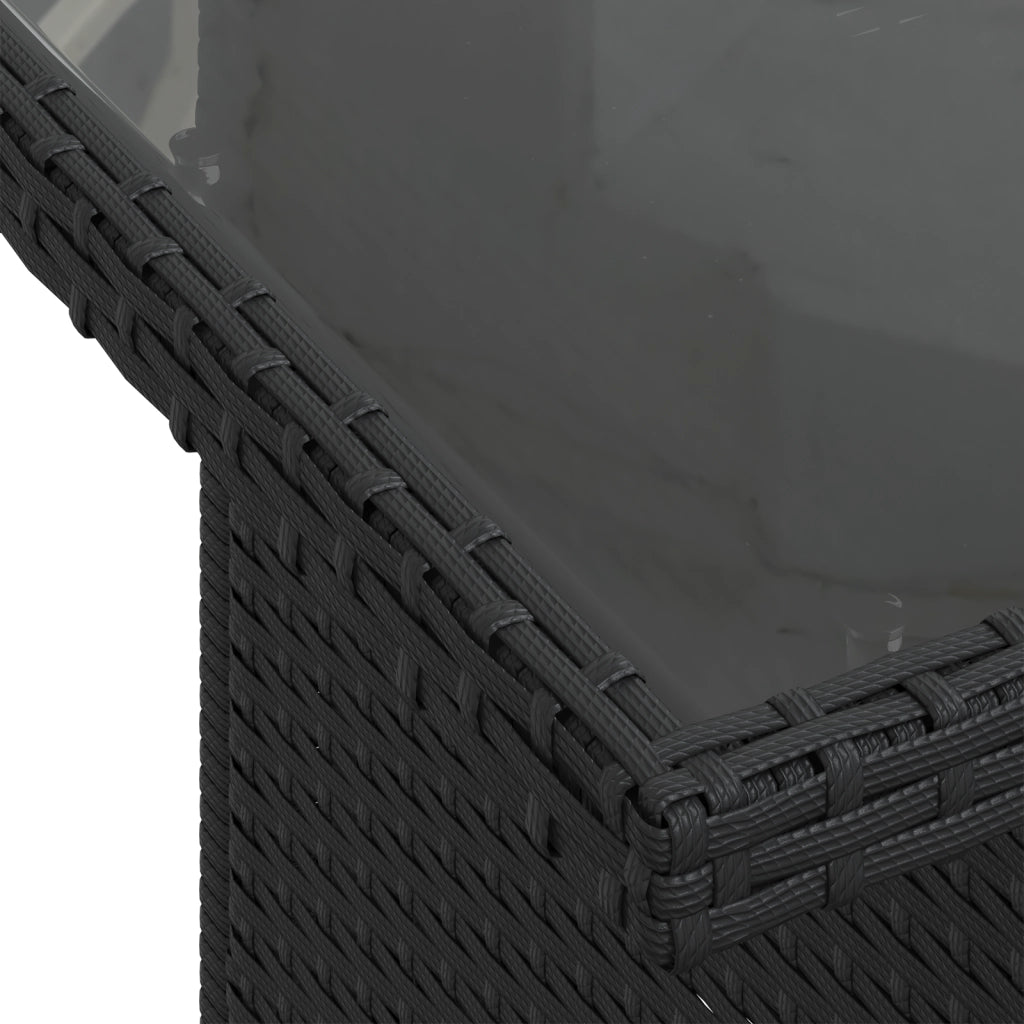 Set di divani da giardino  10 pezzi con cuscini Rattan nero