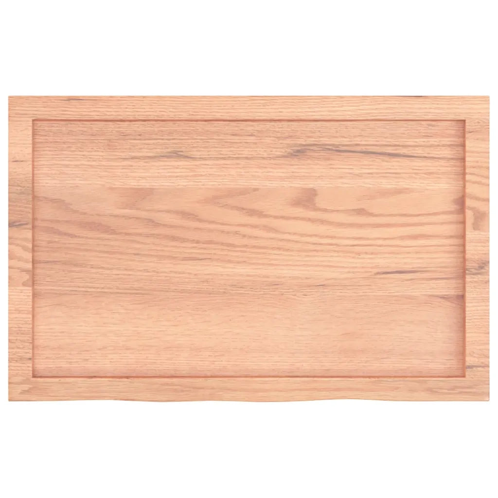 Ripiano Muro | Scaffale a Parete | Mensole Parete Marrone 80x50x(2-4) cm Massello Rovere Trattato