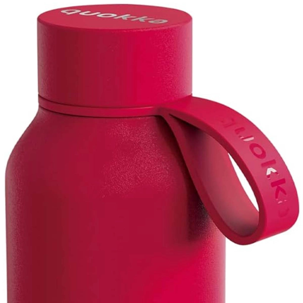 Bottiglia Termica 630ml Collezione Solid con Cinghia Rosso Quokka